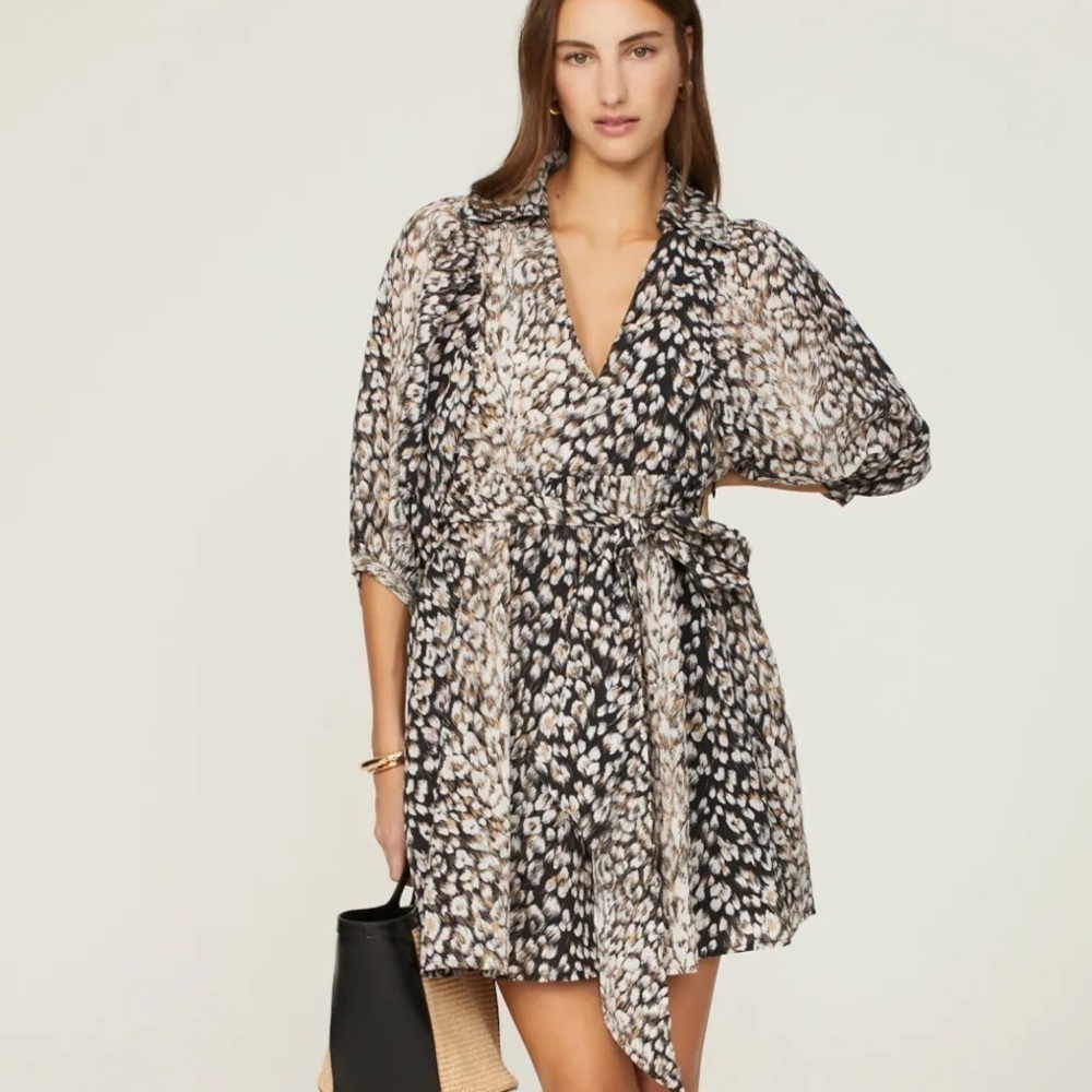 Tanya Taylor tezza animal print mini dress